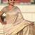 Cream woven design tissue tussar saree