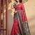 Red woven design zari silk blend handloom pochampally saree