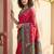 Red woven design zari silk blend handloom pochampally saree