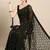 Black sequinned poly georgette designer saree