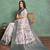 Off white floral printed silk cotton saree