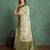 Beige floral printed silk cotton saree