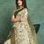 Beige floral printed silk cotton saree