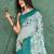 Cream floral printed silk cotton saree