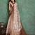 Peach floral printed zari silk cotton saree