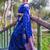 Violet woven design zari silk blend banarasi saree