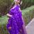 Purple woven design zari silk blend banarasi saree
