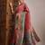 Red ethnic motifs banarasi saree