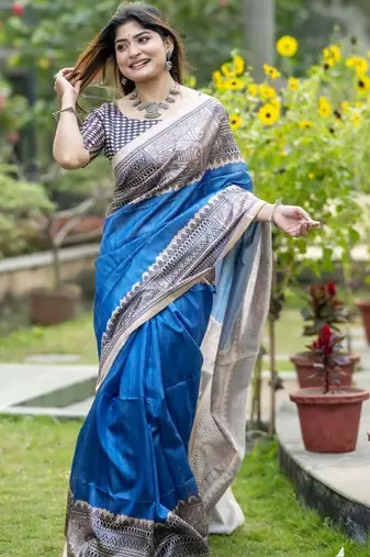 Blue  madhubani blue sarees