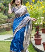 Blue  madhubani blue sarees