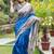 Blue  madhubani blue sarees