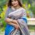 Blue  madhubani blue sarees