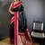 Black floral zari silk blend designer banarasi saree