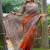 Rust  madhubani orange sarees