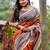 Rust  madhubani orange sarees