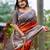 Rust  madhubani orange sarees