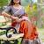 Rust  madhubani orange sarees