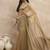 Beige organza designer saree