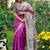 Purple  madhubani magenta sarees