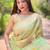Green woven design zari silk blend banarasi saree