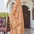 Peach woven design zari  saree