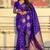 Violet woven design zari banarasi saree