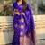 Violet woven design zari banarasi saree