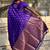 Violet woven design zari banarasi saree