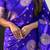 Violet woven design zari banarasi saree