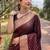 Maroon ethnic motifs zari satin banarasi saree