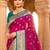 Magenta ethnic motifs zari silk blend heavy work banarasi saree