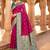 Magenta ethnic motifs zari silk blend heavy work banarasi saree