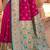 Magenta ethnic motifs zari silk blend heavy work banarasi saree