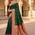 Green ethnic motifs zari silk blend banarasi saree