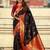 Black woven design zari banarasi saree