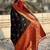 Black woven design zari banarasi saree