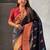 Black woven design zari banarasi saree