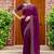 Purple embellished beads and stones tissue saree with unstitched blouse piece