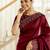 Maroon embellished beads and stones tissue saree