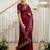 Maroon embellished beads and stones tissue saree