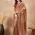 Copper beads and stones satin saree