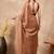 Copper beads and stones satin saree