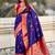 Violet woven design zari banarasi saree