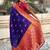 Violet woven design zari banarasi saree