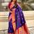 Violet woven design zari banarasi saree