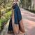 Blue woven design zari satin banarasi saree