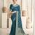 Turquoise woven design zari  georgette saree
