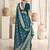 Turquoise woven design zari  georgette saree