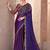 Blue ethnic motifs sequinned  georgette saree
