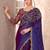 Blue ethnic motifs sequinned  georgette saree